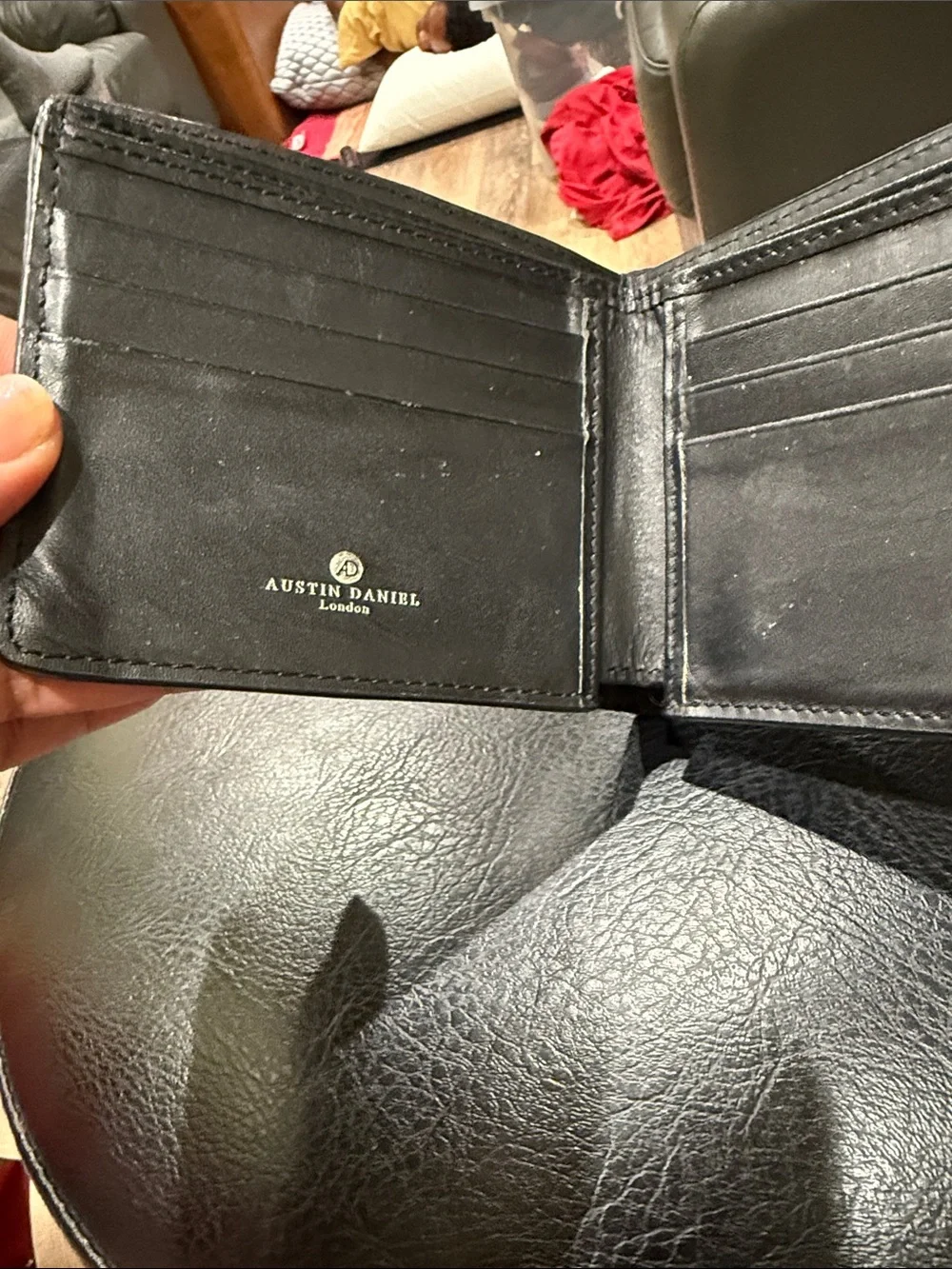 London Fog Croc-Embossed Money Clip Wallet - Dark Brown